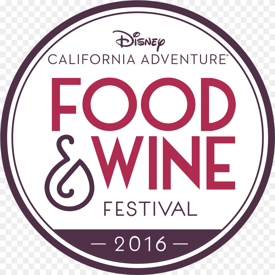 Disney California Adventure Logo Epcot Food And Wine Festival 2015, Disk Png