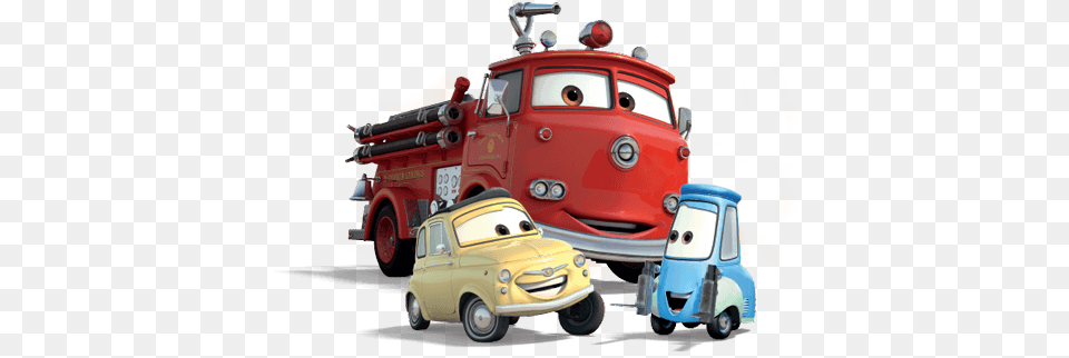 Disney Cars Group Transparent Red Cars Fire Engine, Car, Transportation, Vehicle, Truck Free Png Download