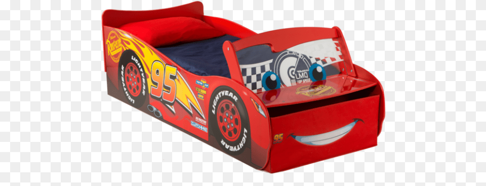 Disney Cars Lightning Mcqueen Toddler Bed With Light Up Lightning Mcqueen Bed, First Aid, Furniture Free Transparent Png