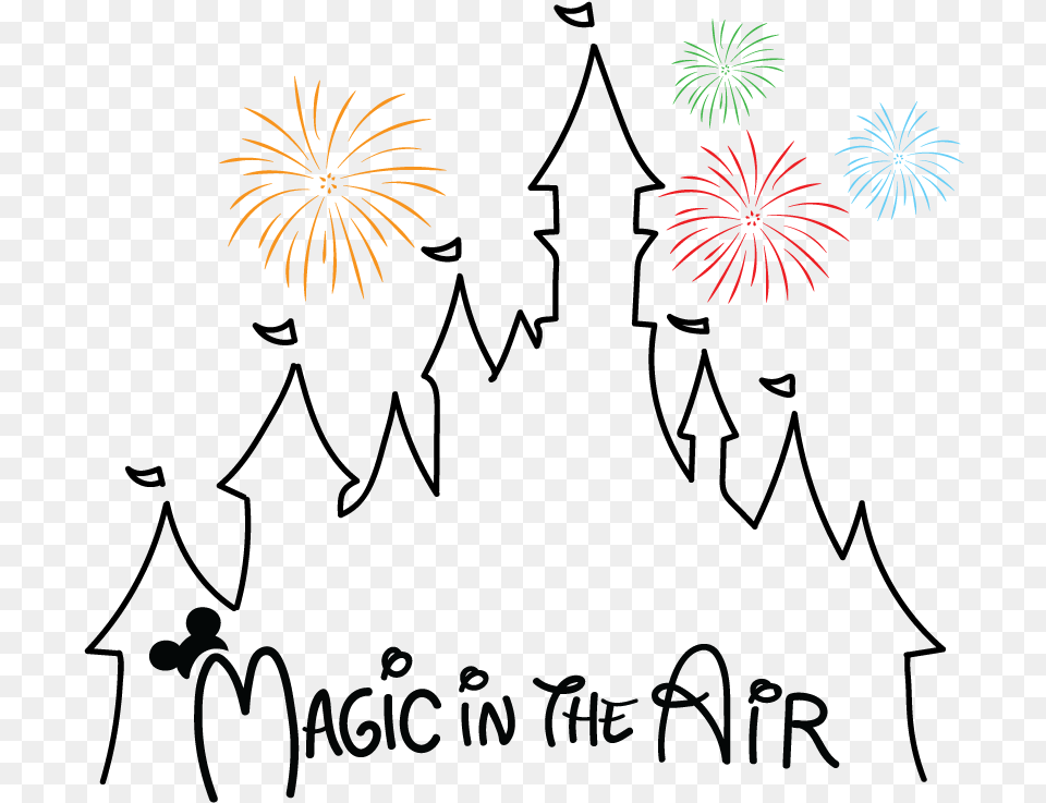 Disney Castle Doodle, Fireworks, Plant Png Image