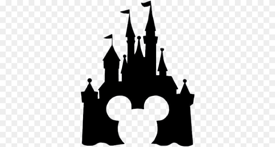 Disney Castle Mickeymouse Disneyworld Disnyland Disneyc, People, Person, Silhouette, Stencil Free Png Download