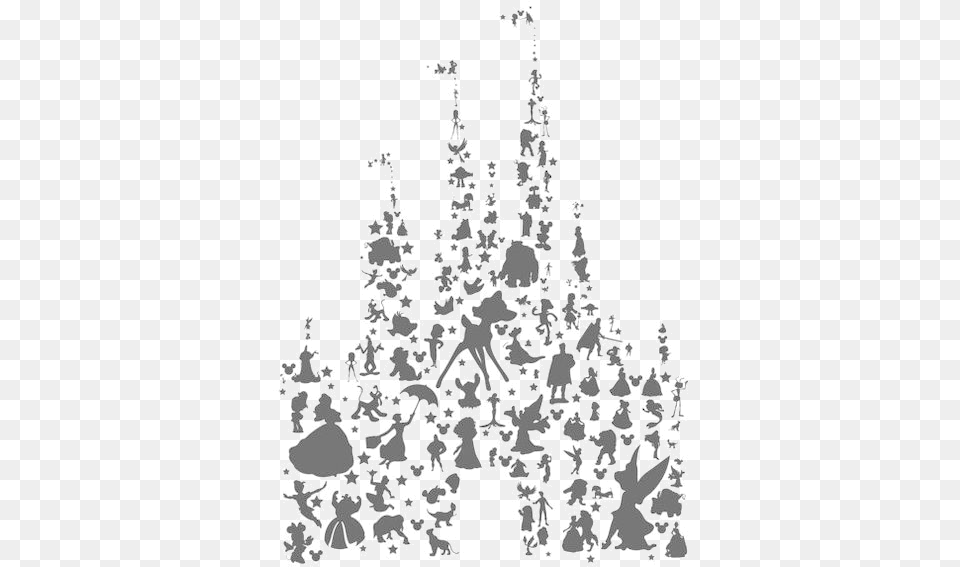 Disney Castle Names Clip Art Black And White Ideas Disney Characters Silhouette, Christmas, Christmas Decorations, Festival, Chandelier Free Png