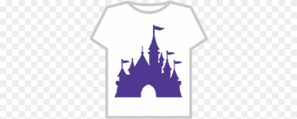 Disney Castle Roblox Crew Neck, Clothing, T-shirt, Stencil Png Image