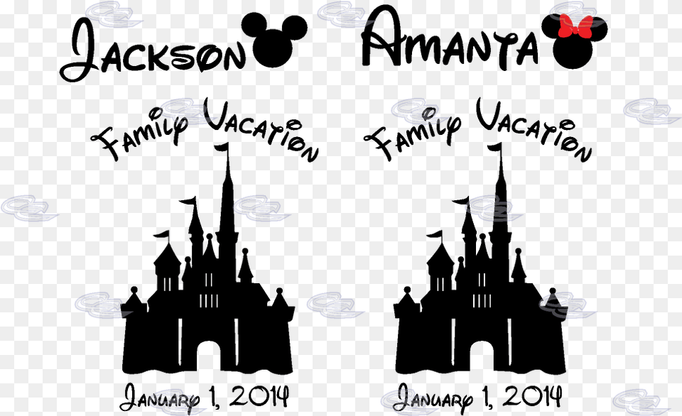Disney Castle Silhouette Disney Family Vacation Christmas Shirts Mickey Mouse, Accessories, Logo Png