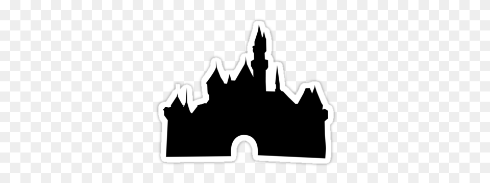 Disney Castle Silhouette Image, Stencil Free Png