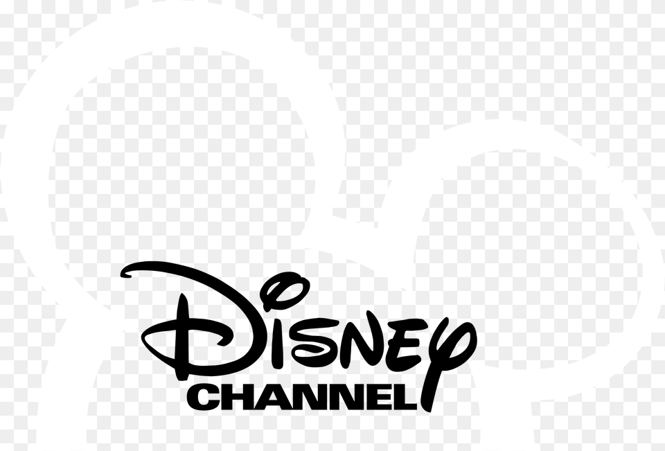 Disney Channel Logo Black And White Disney Channel, Silhouette, Stencil, Person Png Image