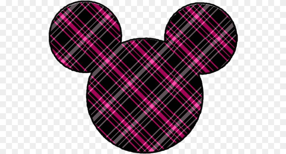 Disney Clip Art Heart Pink And Black, Tartan, Pattern Png Image