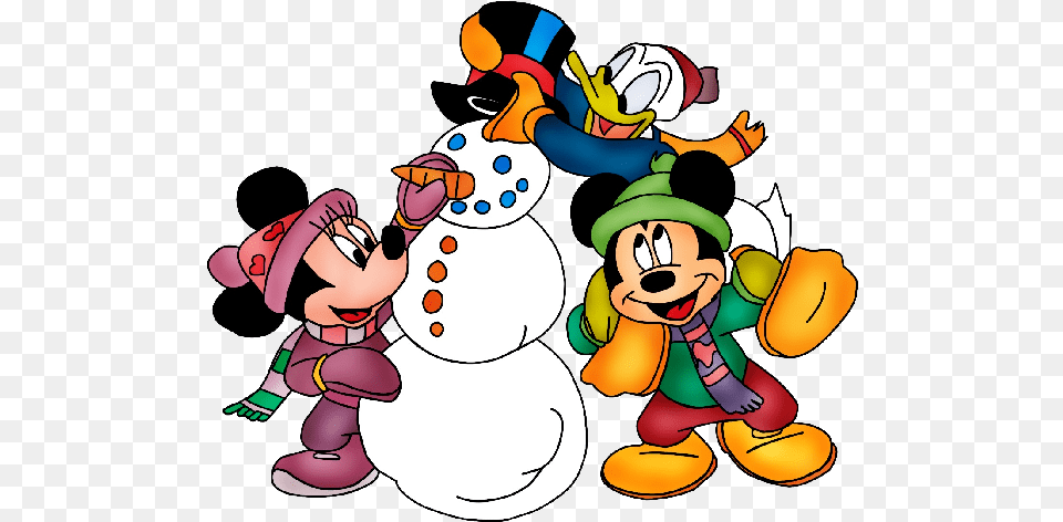 Disney Clipart Christmas Images Clipartingcom Disney Characters Christmas Clip Art, Outdoors, Nature, Snow, Person Free Png Download