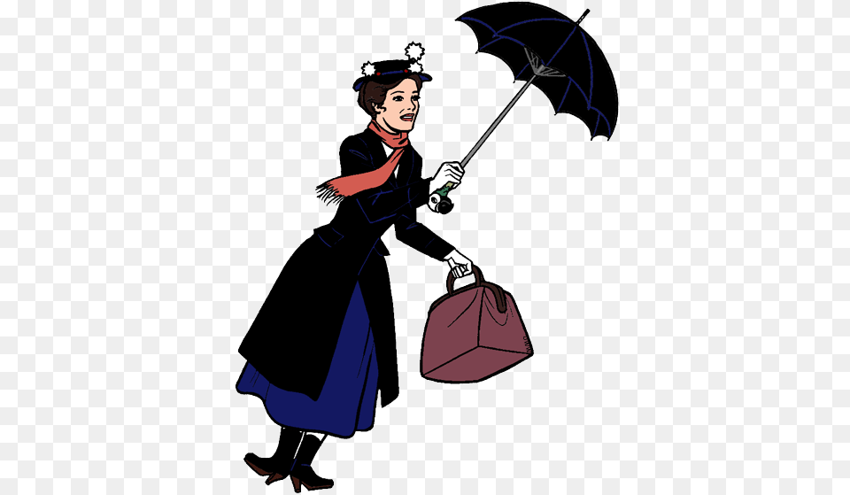 Disney Clipart Mary Poppins Pencil And In Color Disney, Adult, Female, Person, Woman Png Image