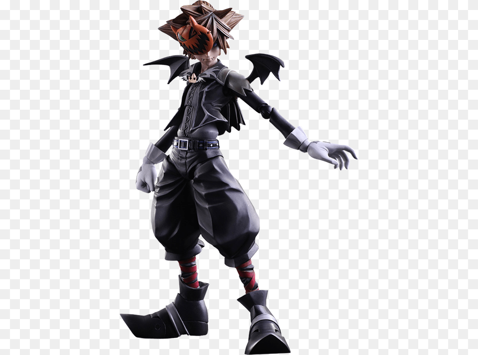 Disney Collectible Figure Sora Halloween Town Version Square Enix Kingdom Hearts Ii Sora Play Arts Kai Action, Book, Comics, Publication, Person Png