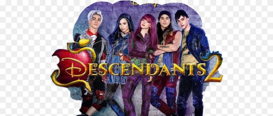 Disney Descendants 2 Wig New Descendants 2 Villains, Clothing, Person, Costume, Adult Free Png