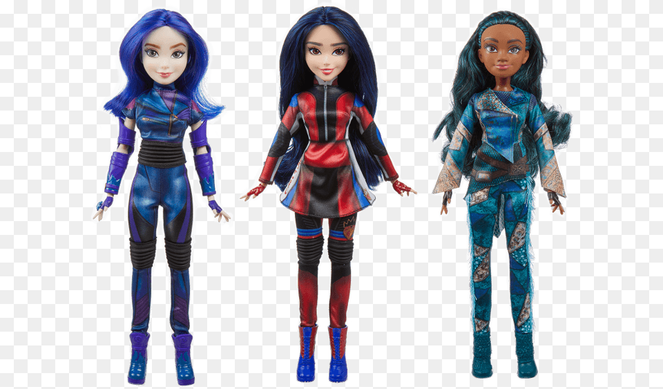 Disney Descendants 3 Dolls, Toy, Doll, Child, Person Free Png