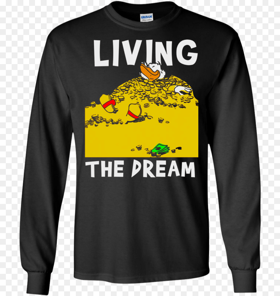 Disney Ducktales Scrooge Mcduck Living The Dream, Clothing, Long Sleeve, Sleeve, T-shirt Free Png