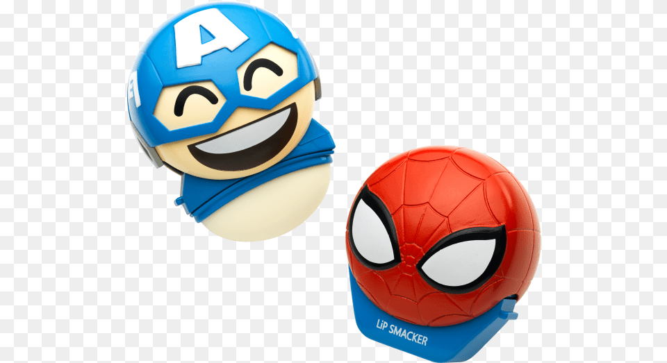 Disney Emoji Lip Balm Duo Lip Smacker Emoji Captain America, Ball, Football, Helmet, Soccer Png Image