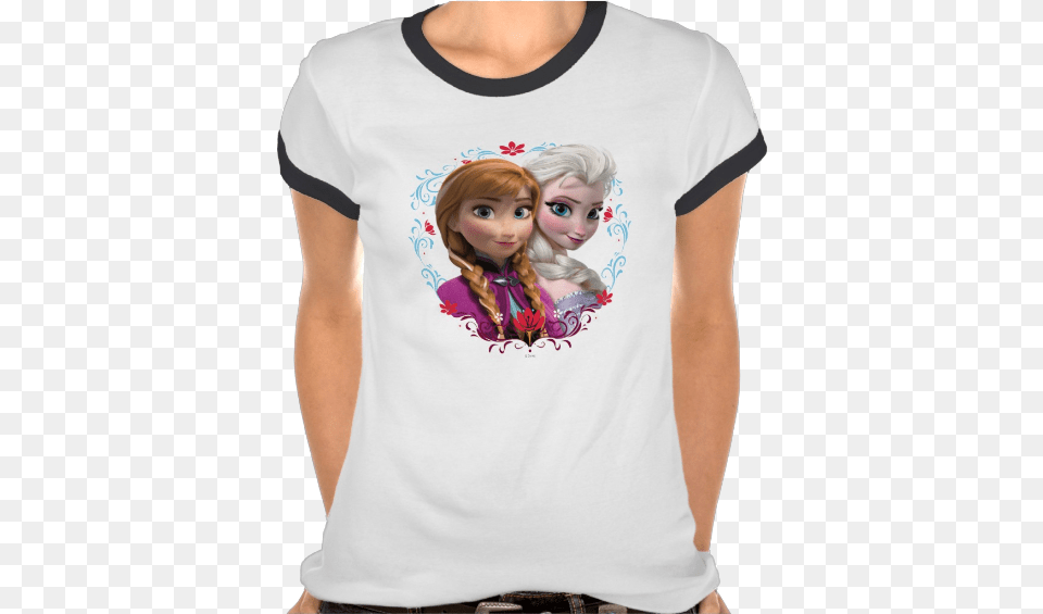 Disney Frozen Anna And Elsa Tee Shirt T Shirt, Clothing, T-shirt, Child, Person Free Png