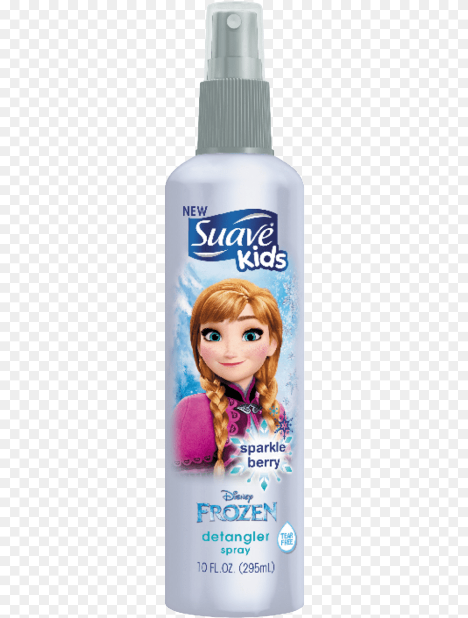 Disney Frozen Anna Sparkle Berry Detangler 10oz Suave Kids Detangler Spray, Bottle, Doll, Lotion, Toy Png Image