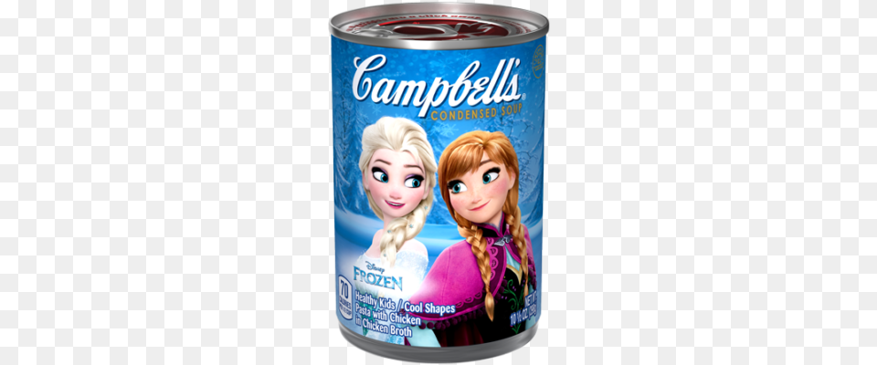 Disney Frozen Elsa Amp Anna Soup Campbell39s Disney Frozen Shaped Pasta Condensed Soup, Tin, Person, Can, Child Free Png Download