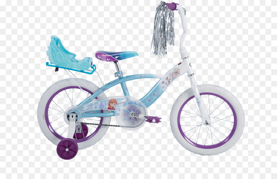 Disney Frozen Ez Build Bike With Doll Sleigh Purple Bicycle, Machine, Wheel, Transportation, Vehicle Free Png Download