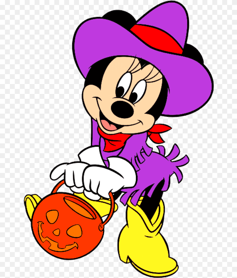 Disney Halloween Minnie Mouse Country Cowgirl With Cartoon Disney Halloween Characters, Baby, Person, Face, Head Free Png Download