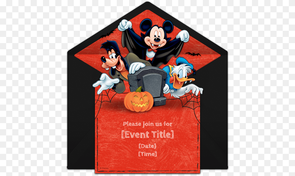 Disney Halloween Party Invitations, Advertisement, Poster Free Png