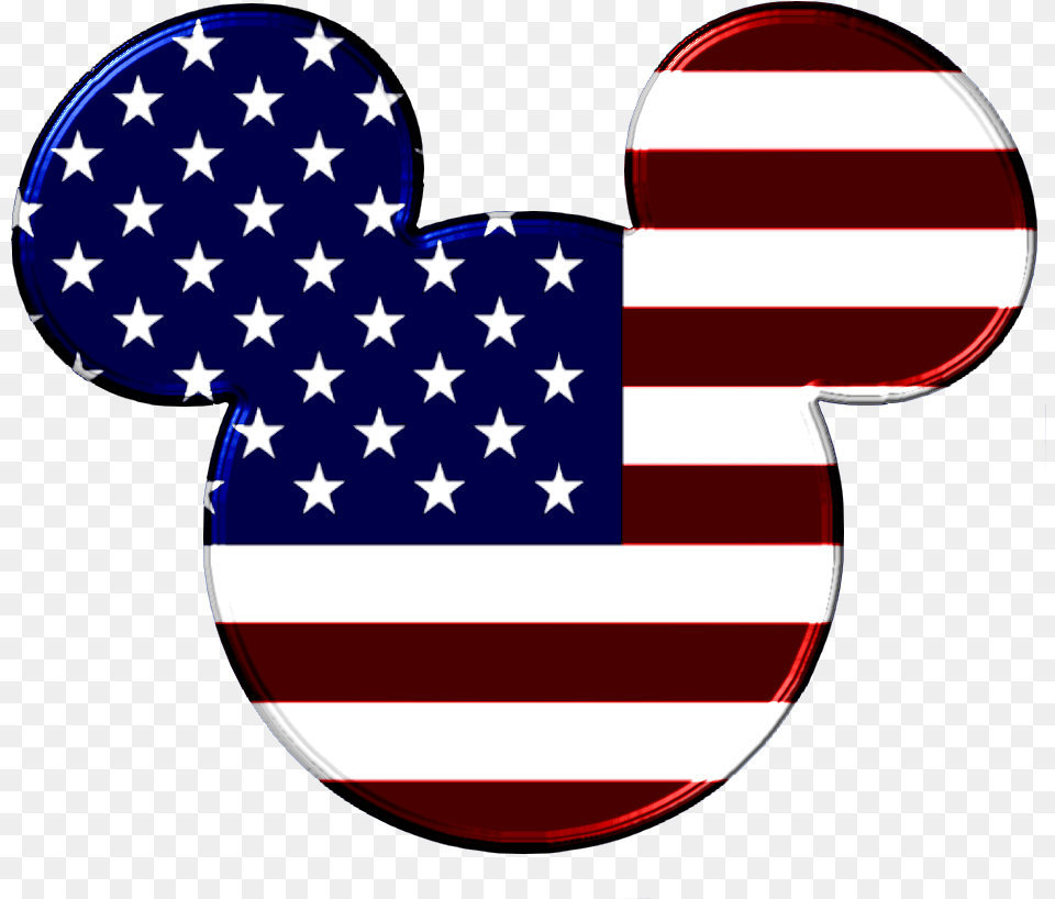 Disney Iron On Transfers Mickey Mouse Head Disney Happy 4th Of July Disney, American Flag, Flag Png
