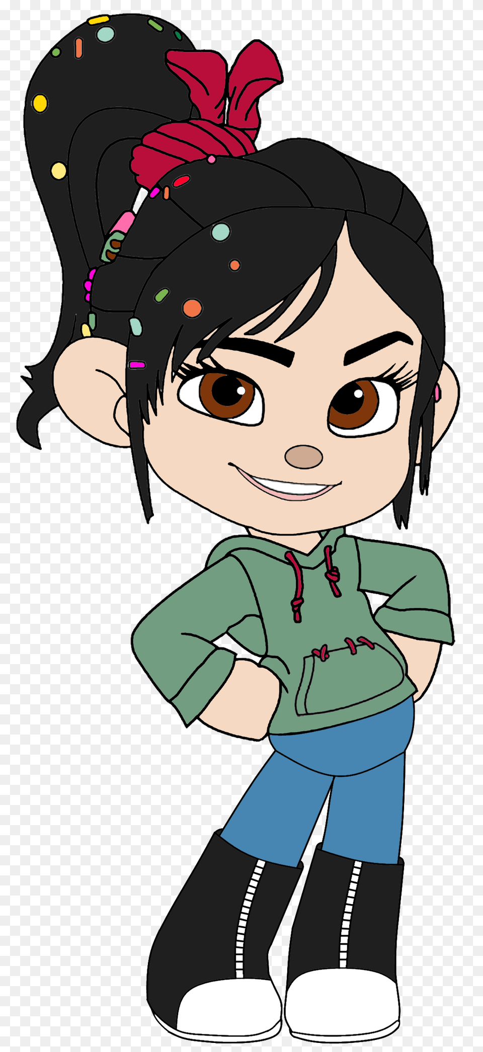 Disney Junior Vanellope In Jeans And Sneakers Hd Wallpaper, Book, Comics, Publication, Baby Free Transparent Png