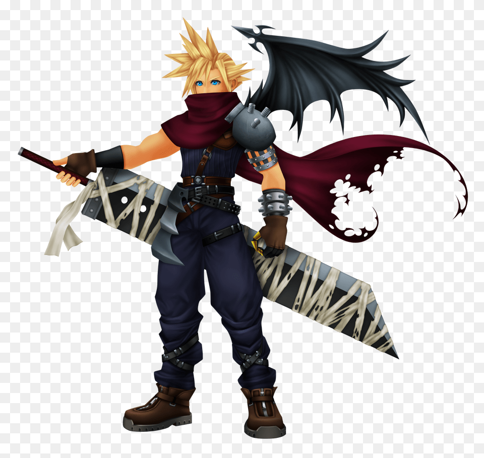 Disney Made Square Enix Cover Up Cloud Cloud Kingdom Hearts, Baby, Person, Clothing, Glove Free Png