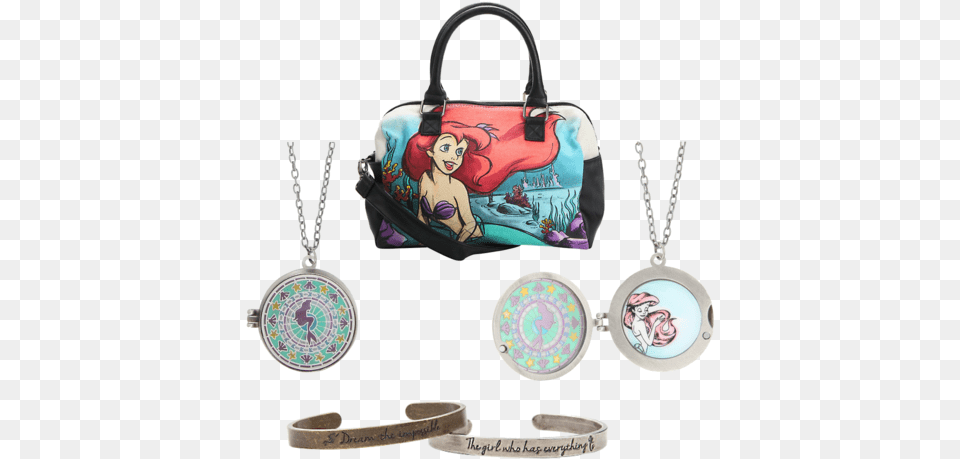 Disney Magic Box Product Reveal Ariel The Little Mermaid Disney Loungefly The Little Mermaid Ariel Water Color, Accessories, Bag, Handbag, Purse Png Image