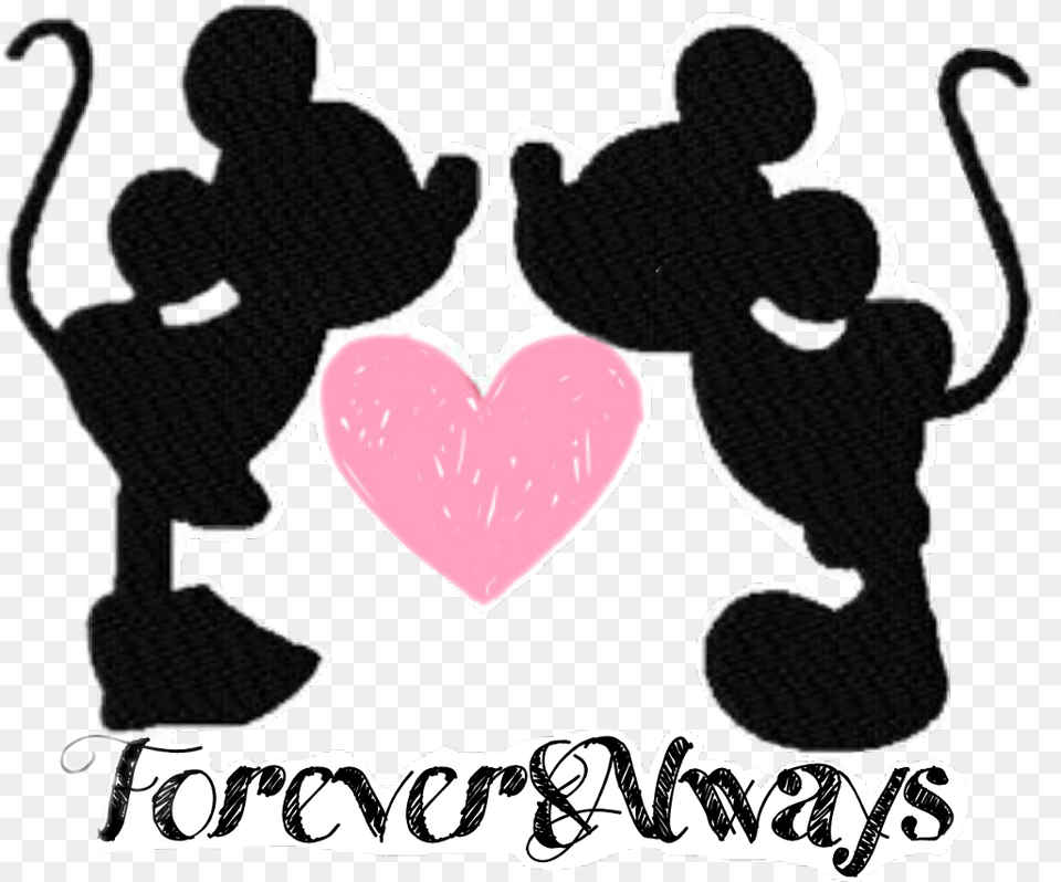 Disney Mickey Minnie Clipart Mickey And Minnie Mouse Love, Silhouette, Baby, Person, Cupid Png