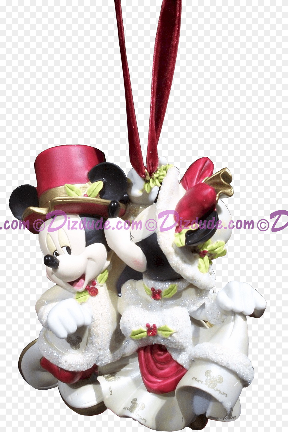Disney Mickey Mouse And Minnie Mouse Hanging Ornament Figurine, People, Person, Toy Png