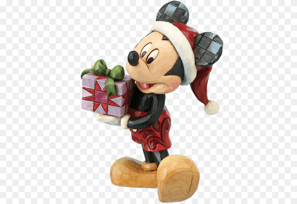 Disney Mickey Mouse Christmas Gift Background Mickey Mouse, Figurine, Nature, Outdoors, Snow Free Png