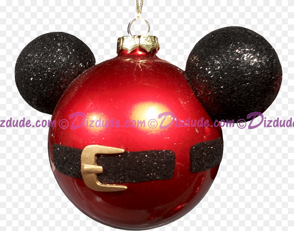 Disney Mickey Mouse Ears Santa Jacket Mickey Mouse Christmas Tree Ornament, Accessories, Sphere, Candle Free Png Download