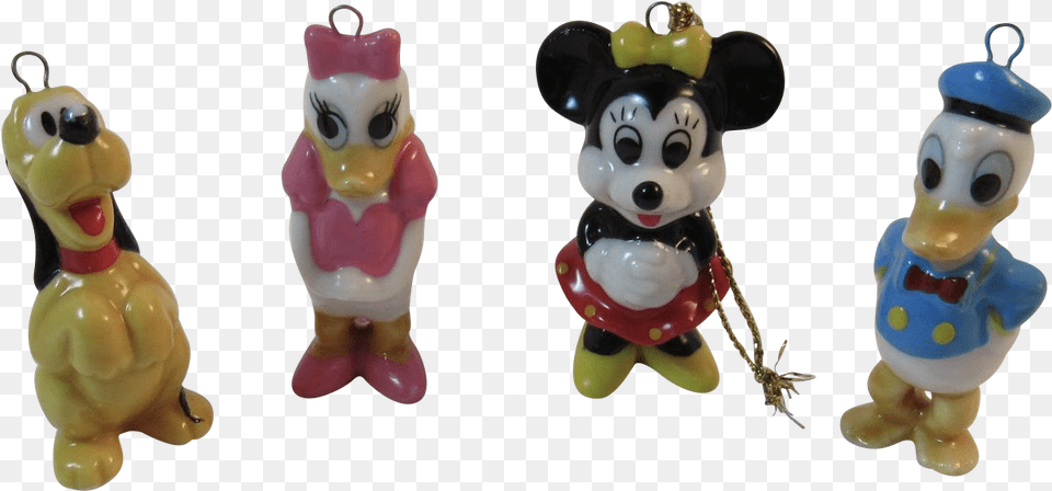 Disney Miniature Christmas Ornaments Of Mickey Mouse Donald Duck, Figurine, Toy, Accessories, Art Free Transparent Png