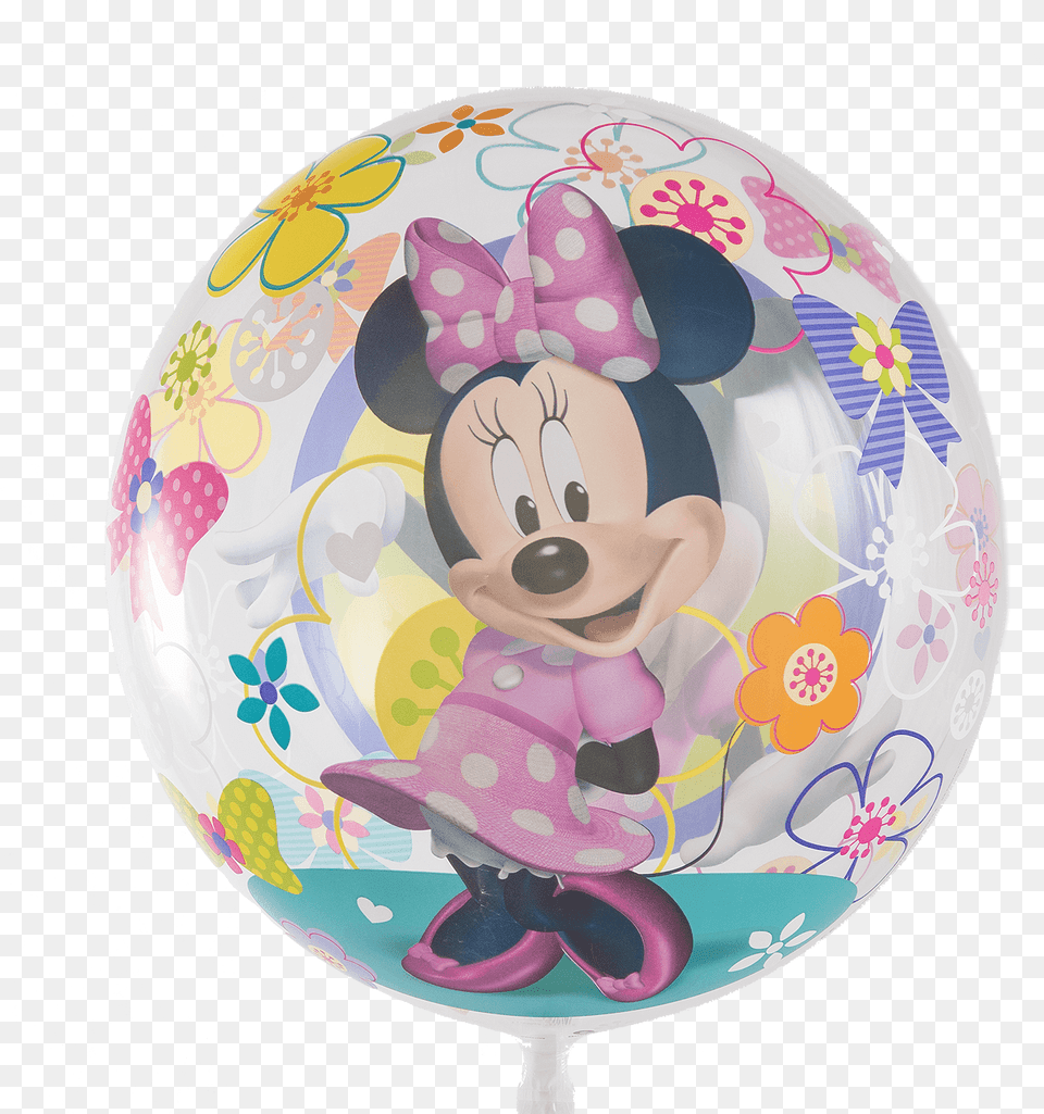 Disney Minnie Mouse Bow Tique Bubble Balloon Minnie Mouse Light Up Balls, Plate, Face, Head, Person Free Png Download