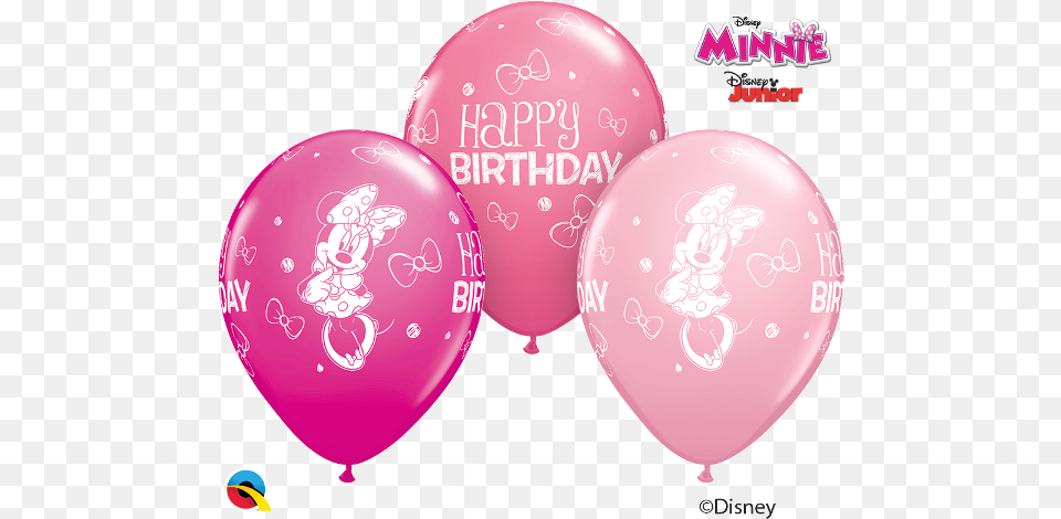 Disney Minnie Mouse Happy Birthday X 5 Latex Party Balloons By Qualatex Birthday, Balloon Png