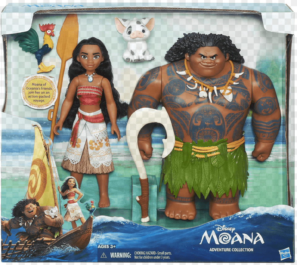 Disney Moana Adventure Collection Hasbro 2016 Factory Moana And Maui Dolls, Woman, Adult, Person, Female Free Transparent Png