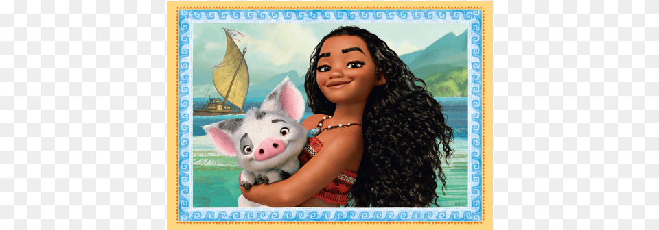 Disney Moana Ass A 3 Puzzles Moana Plate, Adult, Female, Person, Woman Free Png