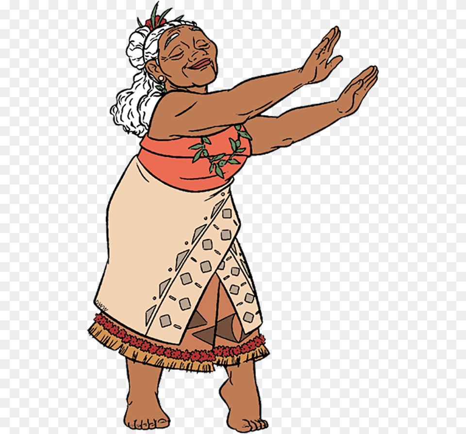 Disney Moana Cartoon Moana Gramma Tala Costume, Adult, Person, Leisure Activities, Woman Free Png Download