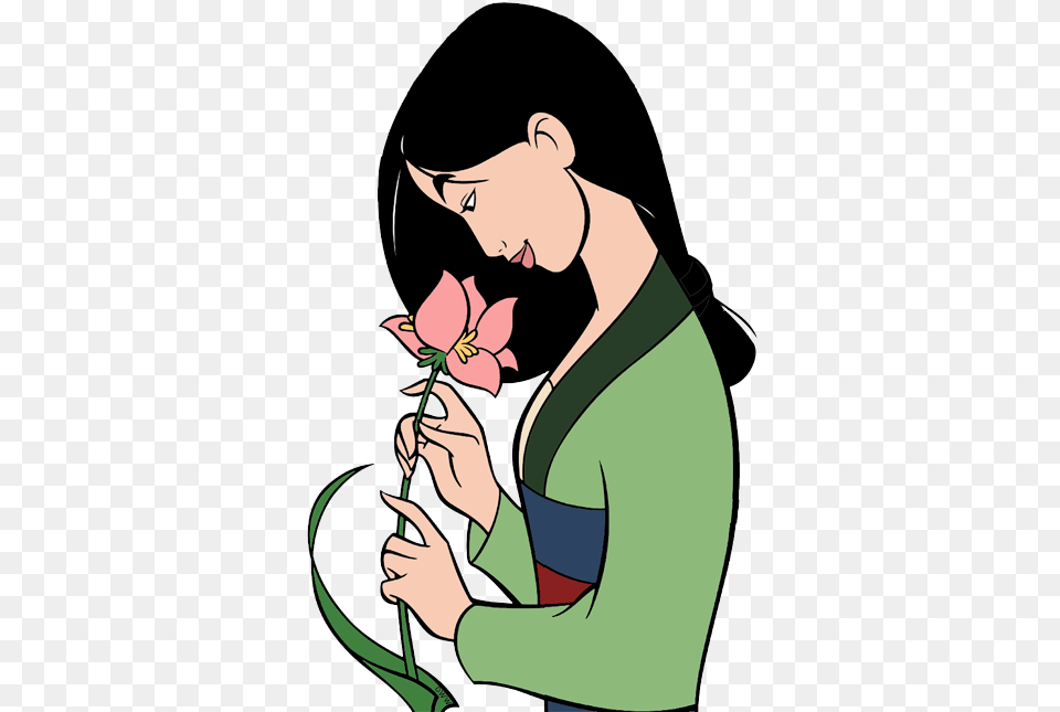 Disney Mulan Clipart, Face, Head, Person, Smelling Png Image