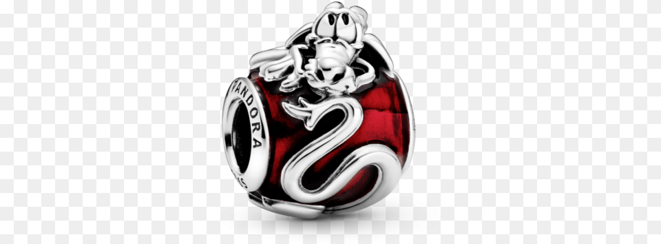 Disney Mulan Dragon Sterling Silver Charm With Transparent Charm Mushu Pandora, Accessories, Bottle, Shaker Png Image