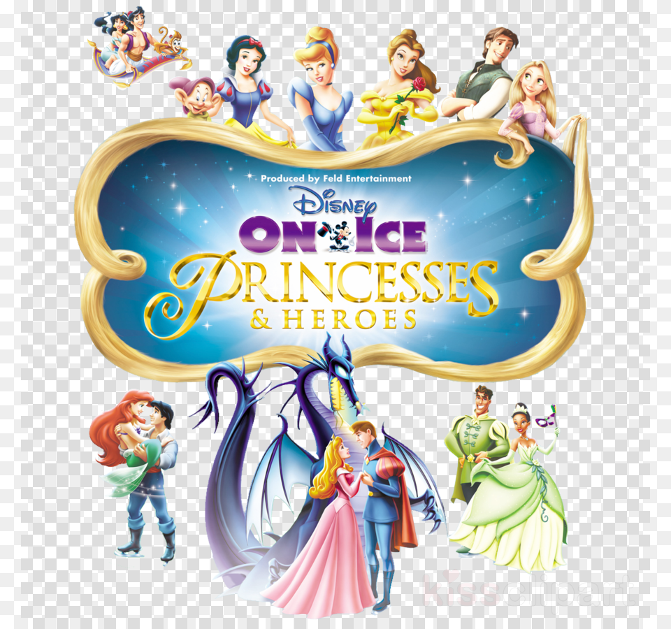 Disney On Ice 2012 Clipart Princess Aurora Ariel Walt Disney On Ice Poster, Adult, Person, Woman, Female Free Png Download