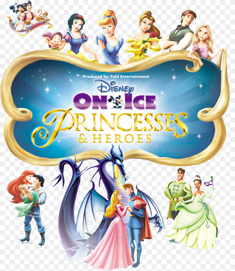 Disney On Ice Logos Clipart Princesses And Heroes Disney On Ice Posters, Publication, Book, Adult, Person Free Png