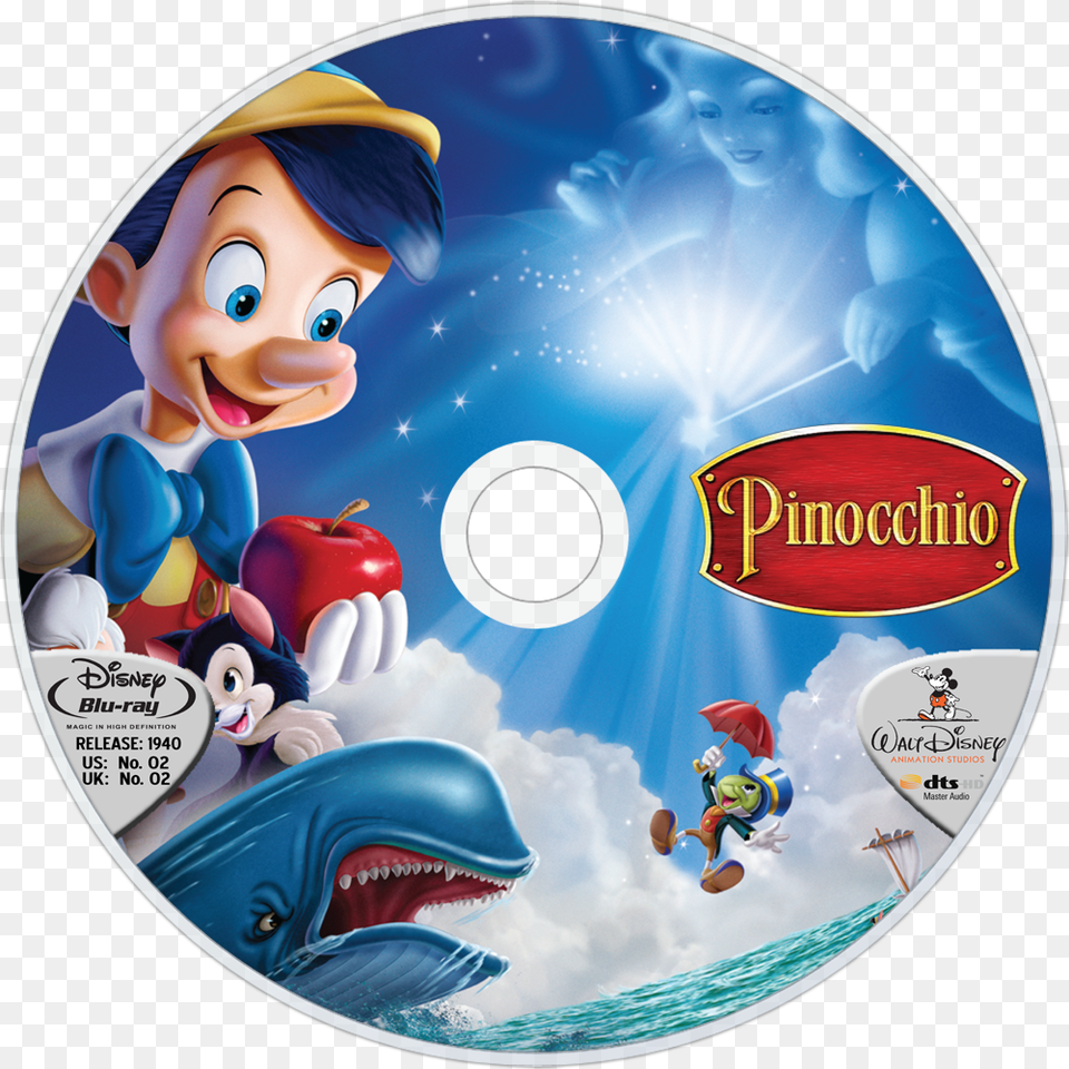 Disney Pinocchio Whale, Disk, Dvd, Face, Head Free Png Download