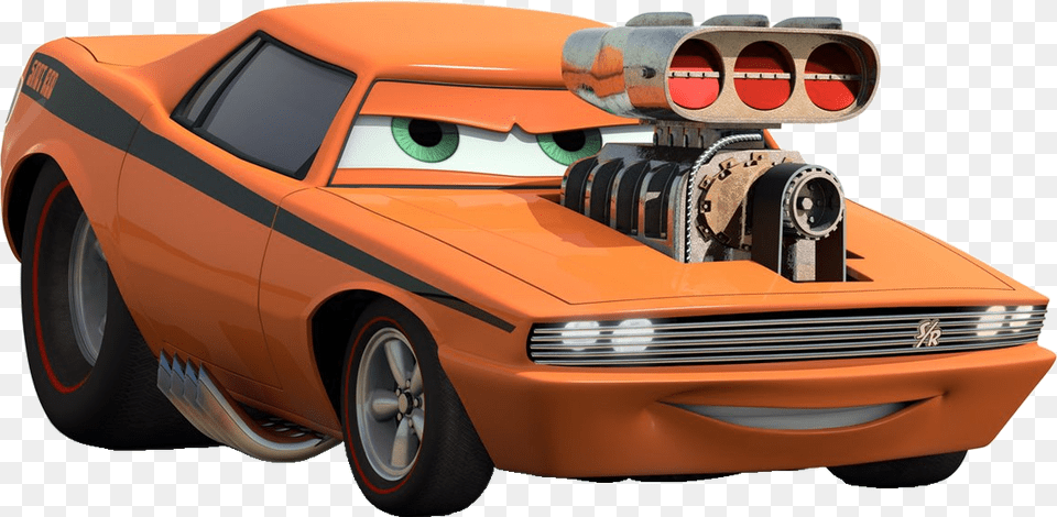 Disney Pixar Cars Diecast Snot Rod Vehicle Dodge Challenger Movie Cars, Car, Coupe, Transportation, Sports Car Png