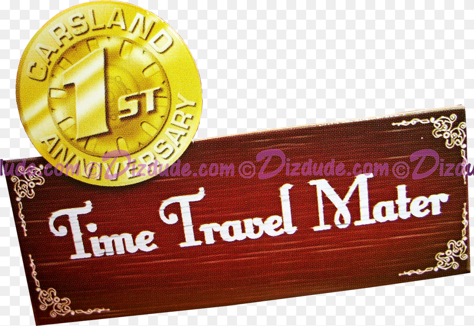 Disney Pixar Carsland 1st Anniversary Radiator Springs Coin, Gold Free Png