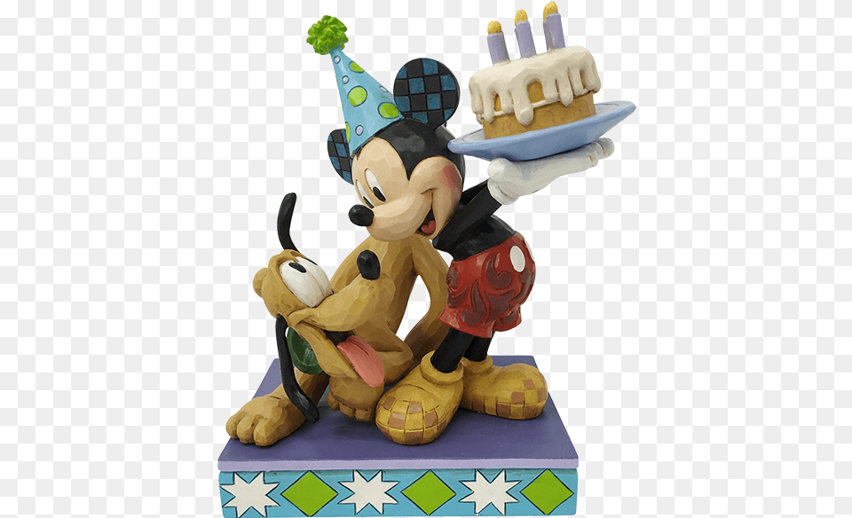 Disney Pluto U0026 Mickey Birthday Figurine By Enesco Mickey And Pluto Jim Shore, Person, People, Hat, Clothing Png Image