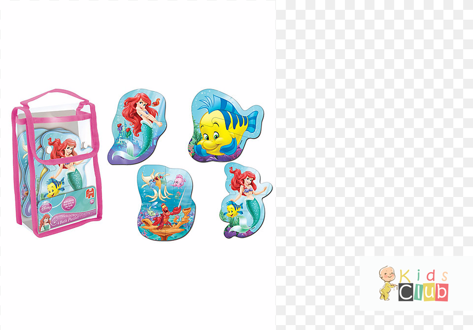 Disney Princess 4 Ariel Bath Puzzles 2 4 Pieces, Baby, Person, Face, Head Png Image