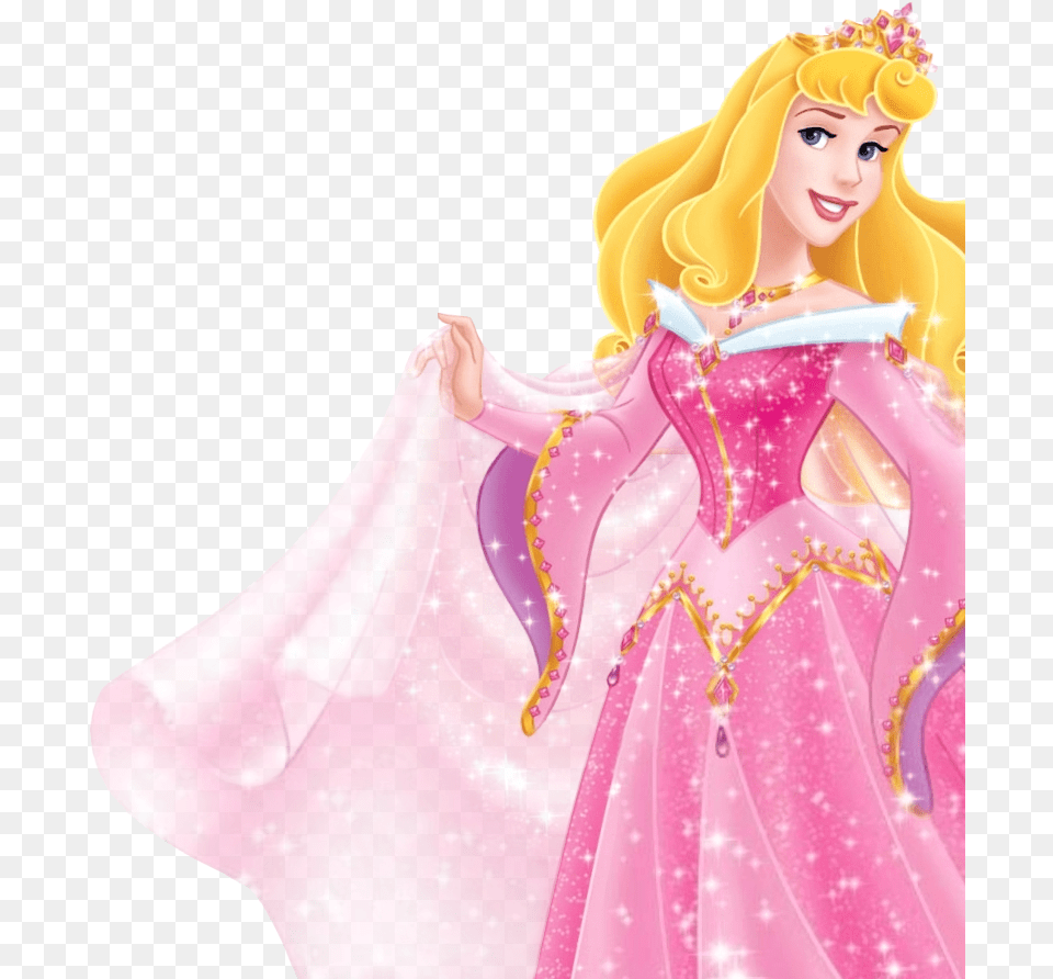 Disney Princess Aurora Pink Princess Aurora Blue Dress, Figurine, Toy, Doll, Person Free Png Download