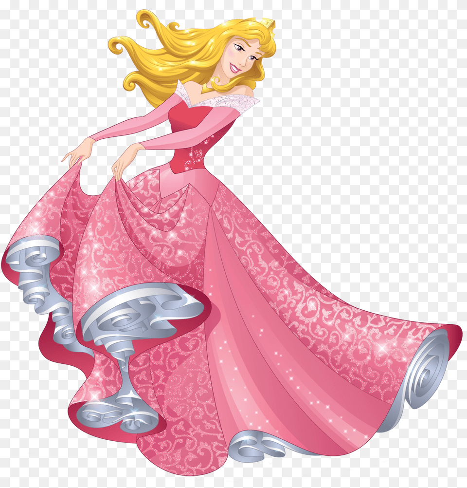 Disney Princess Aurora Princess Aurora Pink Disney, Figurine, Clothing, Dress, Gown Free Transparent Png