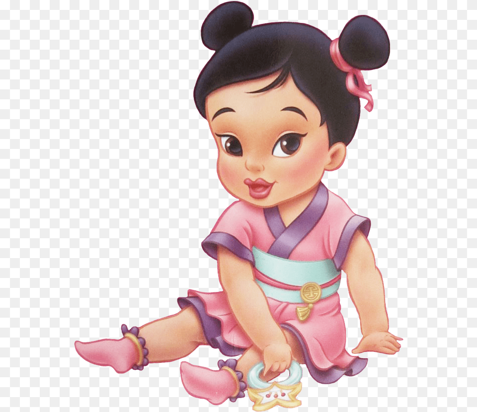 Disney Princess Baby Cross Stitch Baby Mulan, Doll, Toy, Clothing, Dress Free Png